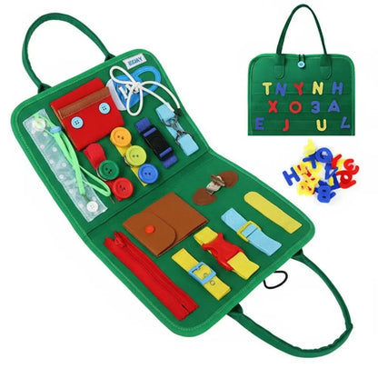 Placa Sensorial Montessori Dobrável Golfinho Xadrez