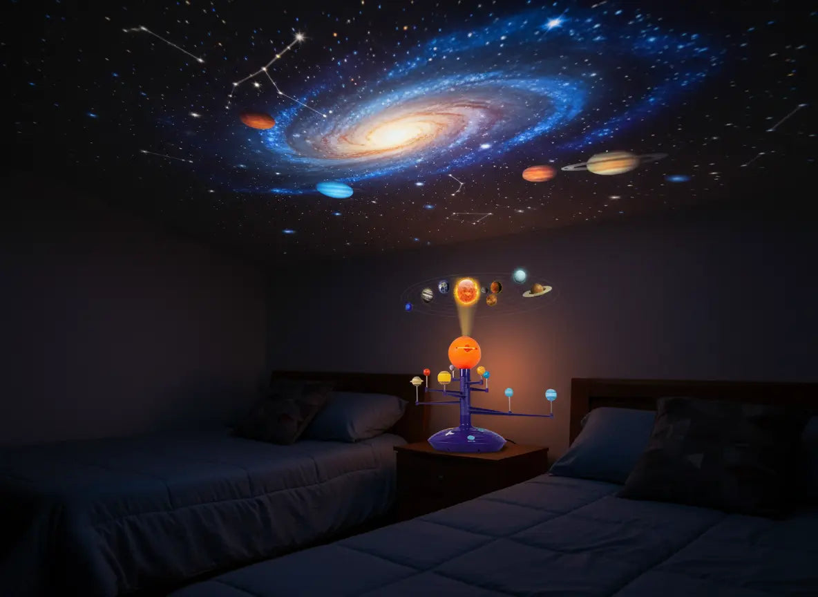 Projetor Planetário Educativo Solar Explorer Golfinho Xadrez