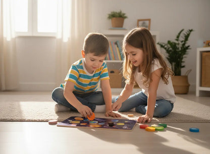 Quebra-Cabeça Planetário Montessori Golfinho Xadrez