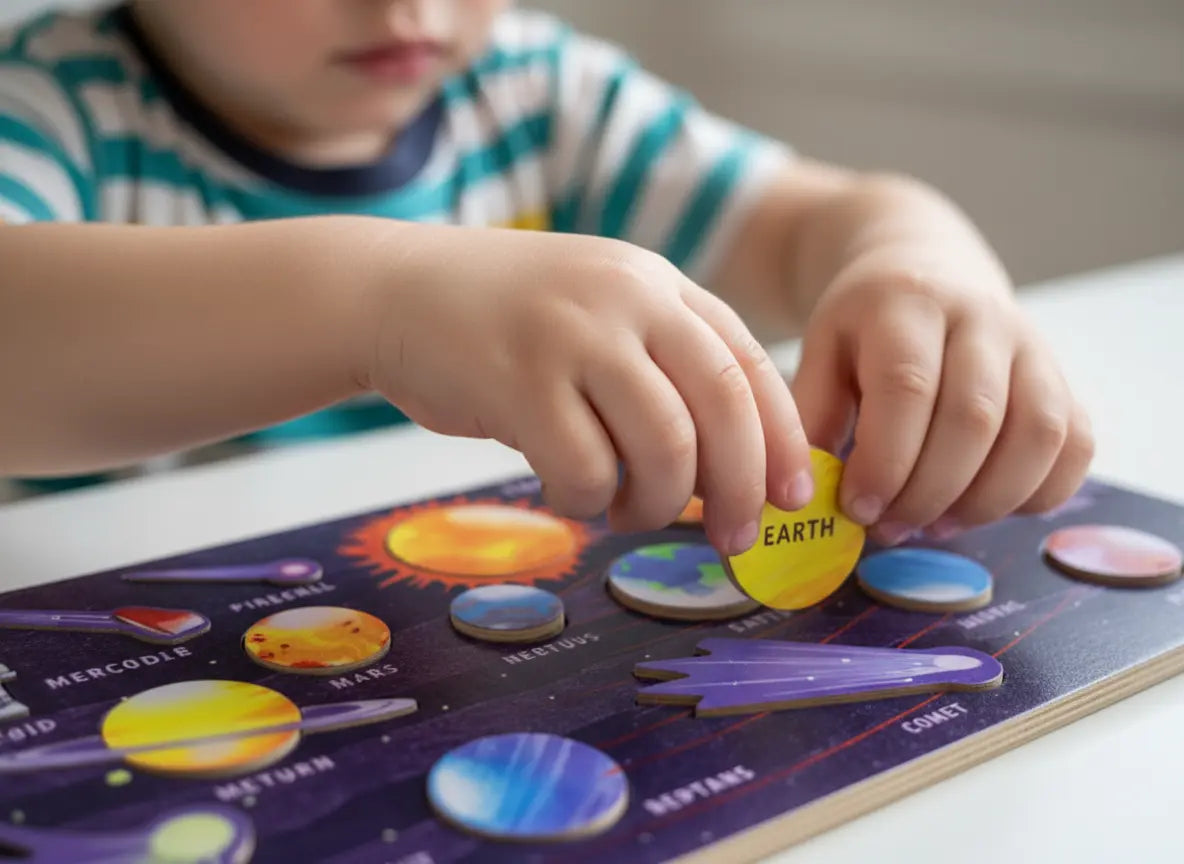 Quebra-Cabeça Planetário Montessori Golfinho Xadrez