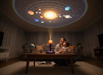 Projetor Planetário Educativo Solar Explorer Golfinho Xadrez