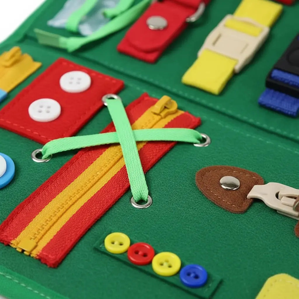 Placa Sensorial Montessori Dobrável Golfinho Xadrez