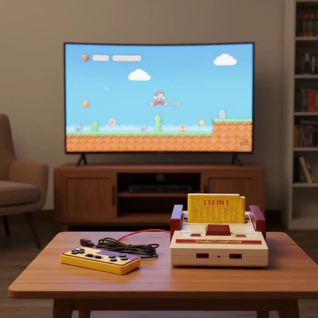 FC Retro - Console de Videogame de 8 bits Golfinho Xadrez