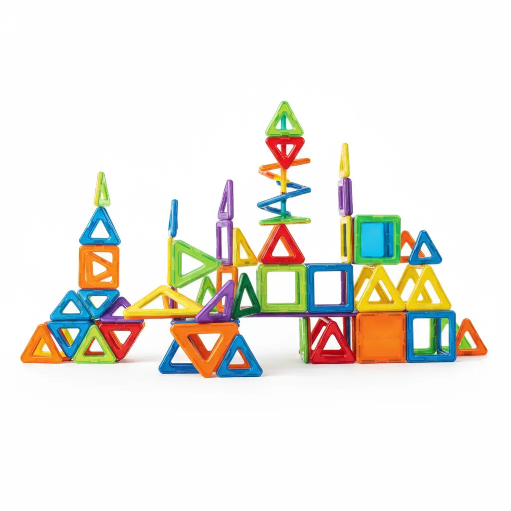 Blocos Magnéticos multicoloridos Golfinho Xadrez