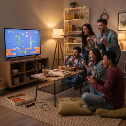 FC Retro - Console de Videogame de 8 bits Golfinho Xadrez