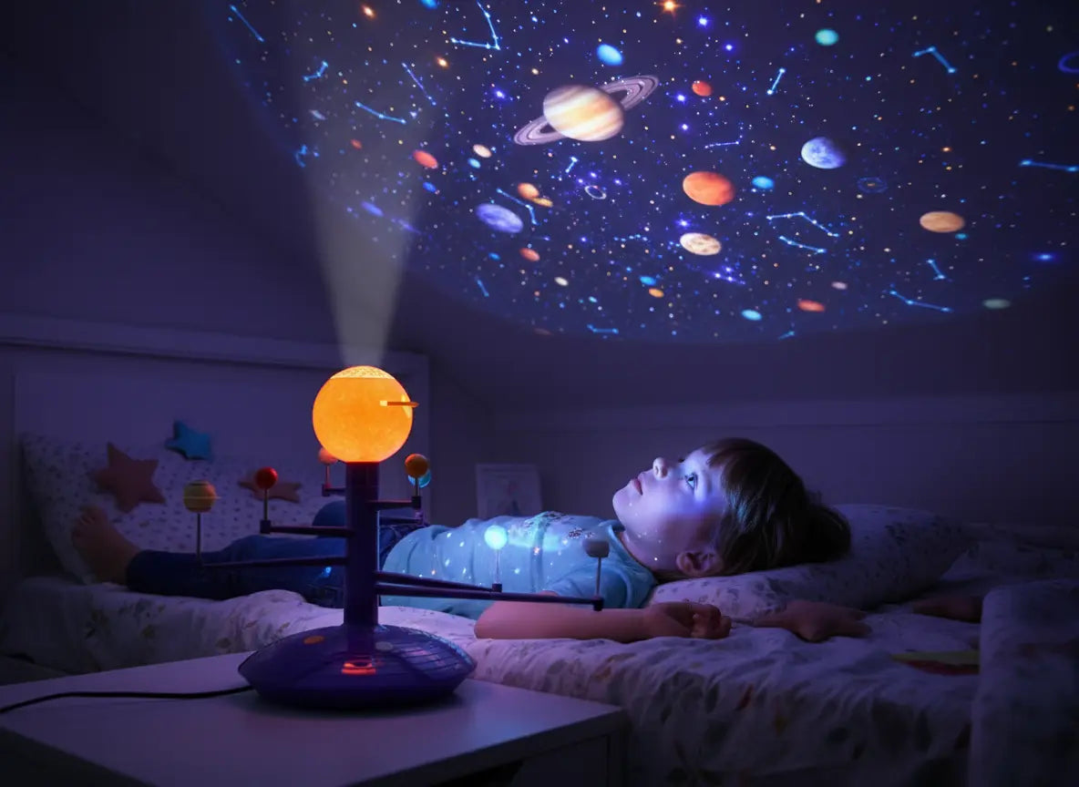 Projetor Planetário Educativo Solar Explorer Golfinho Xadrez