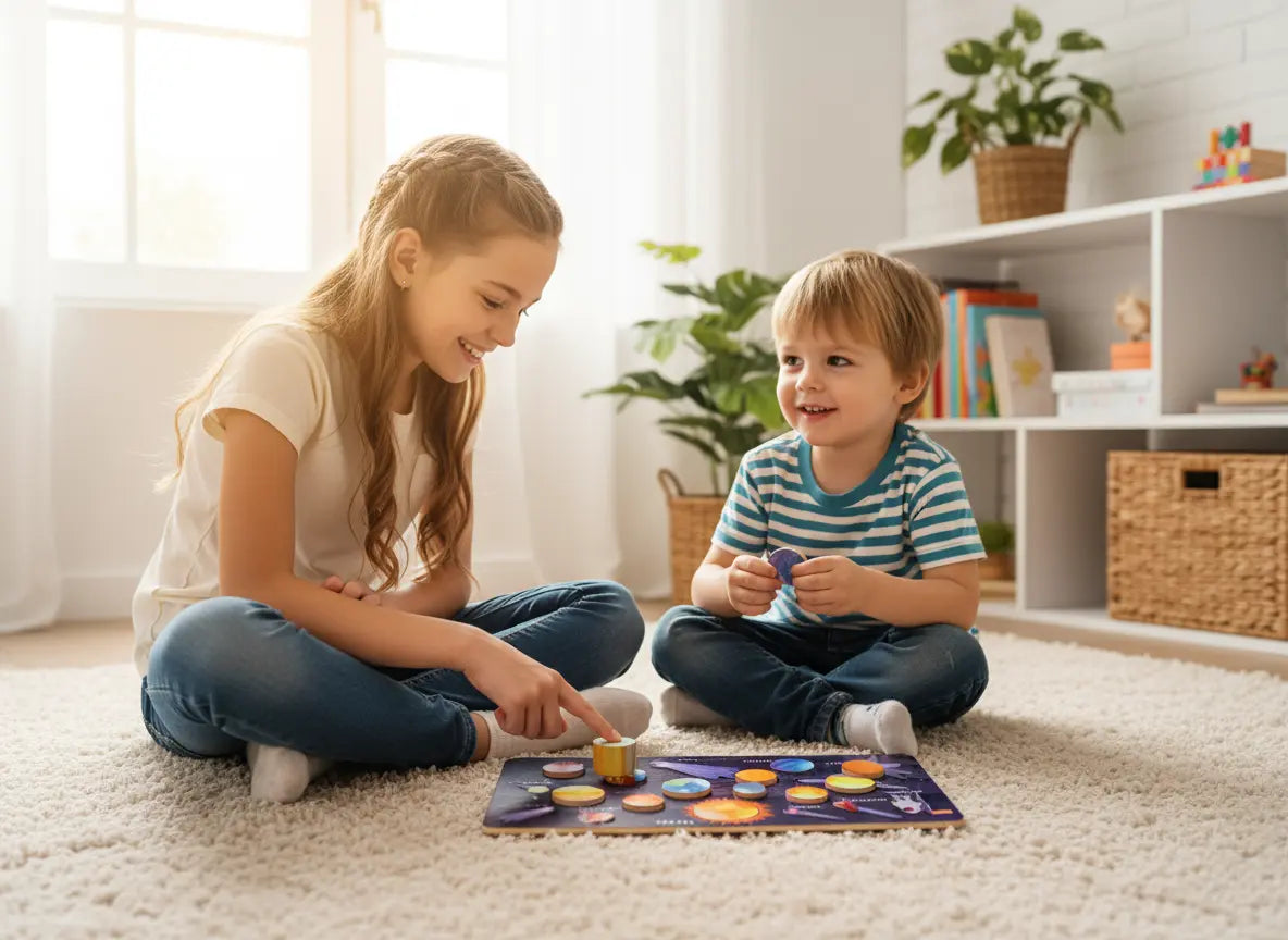 Quebra-Cabeça Planetário Montessori Golfinho Xadrez