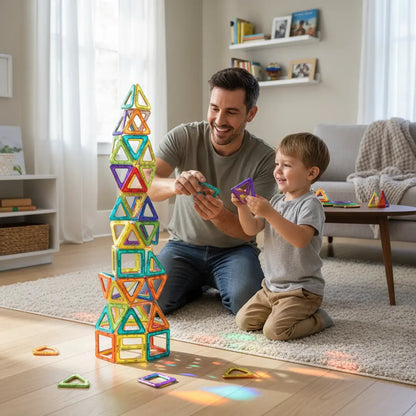 Blocos Magnéticos multicoloridos Golfinho Xadrez