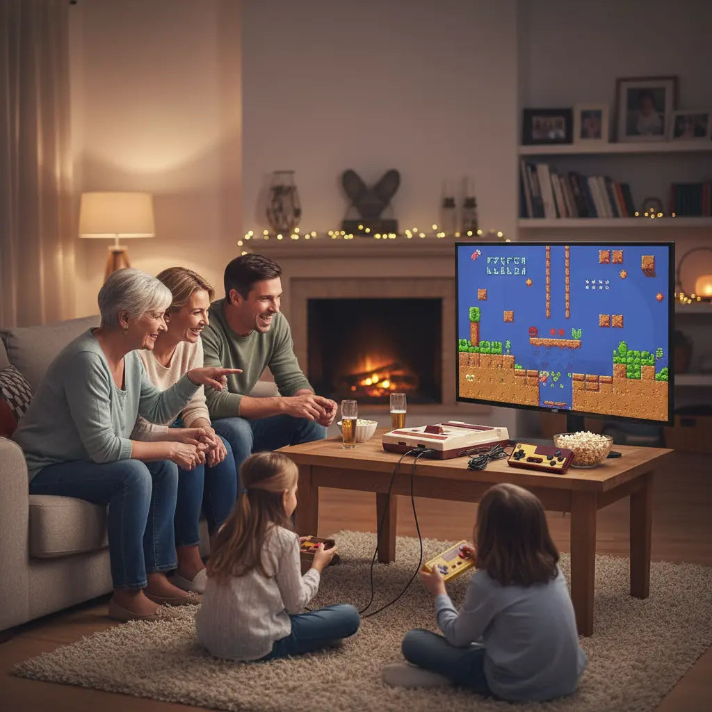 FC Retro - Console de Videogame de 8 bits Golfinho Xadrez