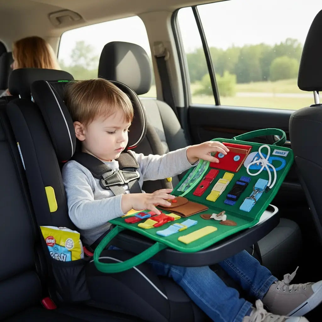 Placa Sensorial Montessori Dobrável Golfinho Xadrez