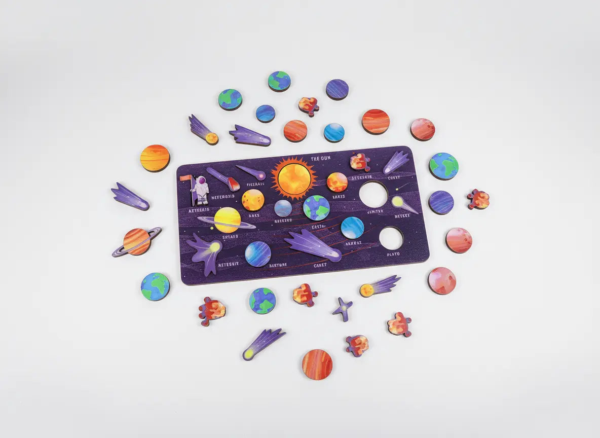 Quebra-Cabeça Planetário Montessori Golfinho Xadrez