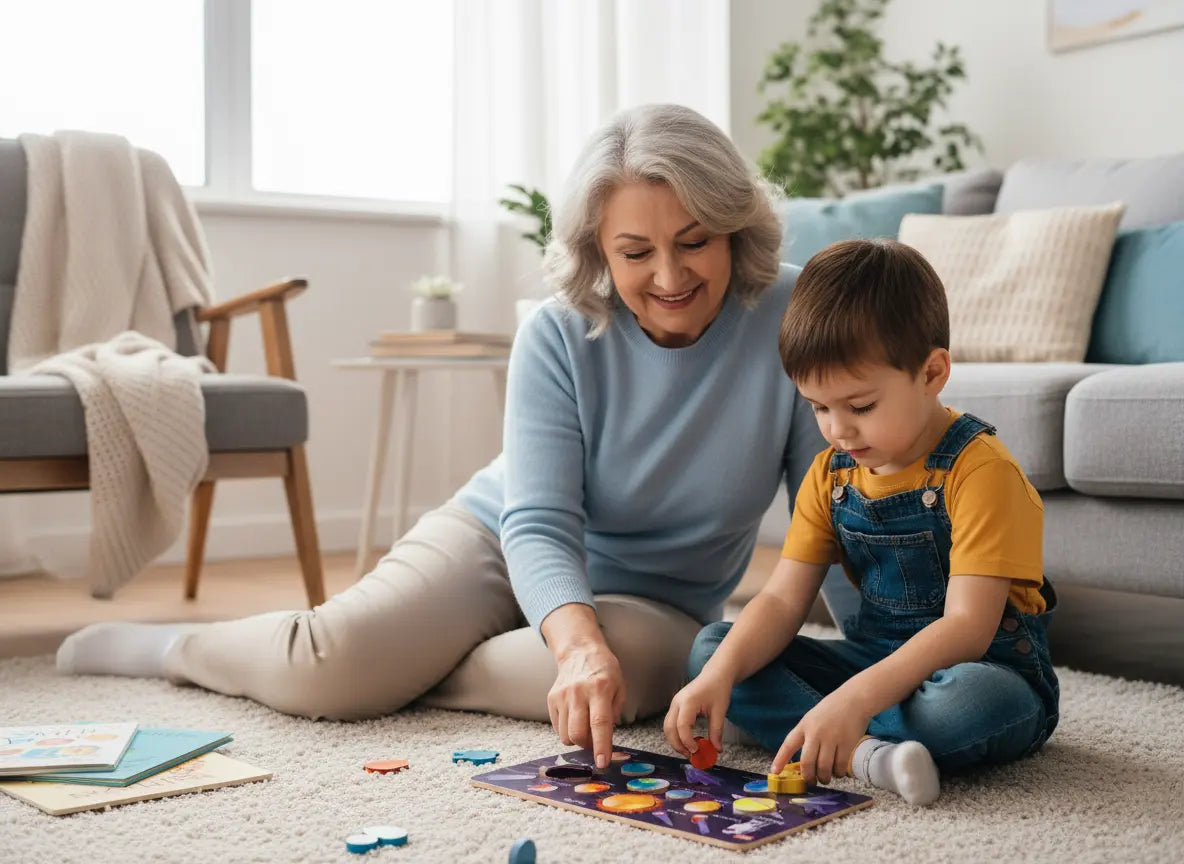 Quebra-Cabeça Planetário Montessori Golfinho Xadrez