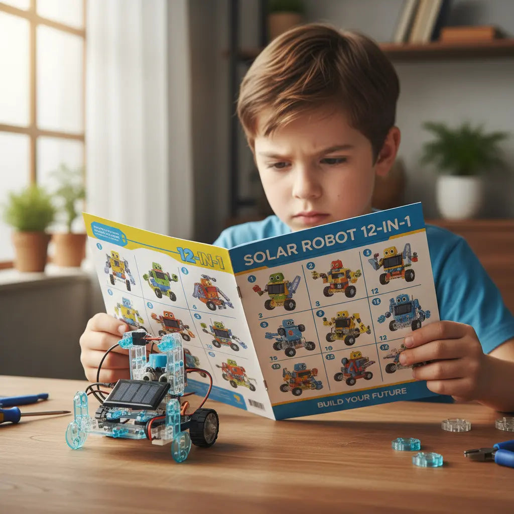 Kit Robô Solar 12 em 1 Golfinho Xadrez