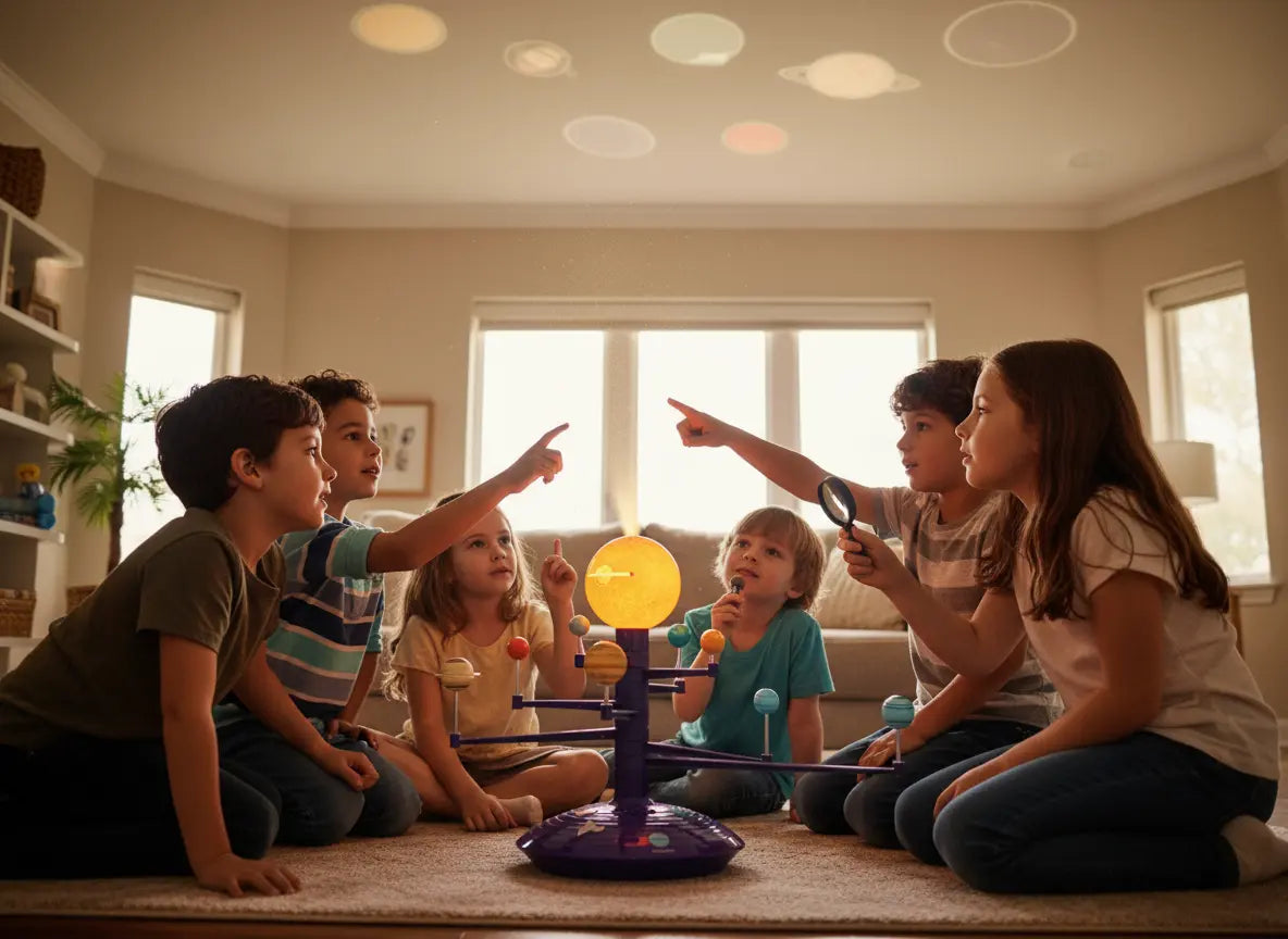 Projetor Planetário Educativo Solar Explorer Golfinho Xadrez