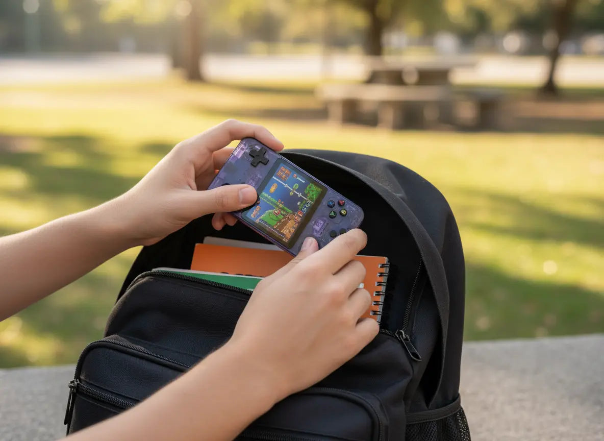 R36S Console de Videogame Portátil Retro Golfinho Xadrez