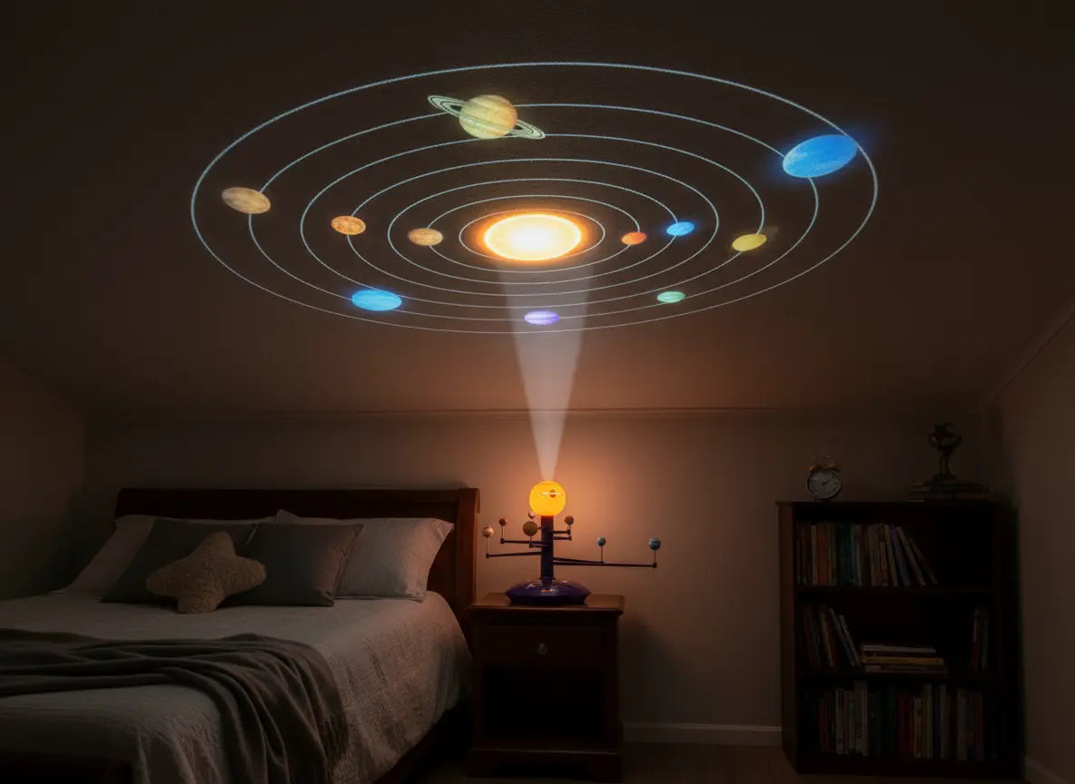 Projetor Planetário Educativo Solar Explorer Golfinho Xadrez